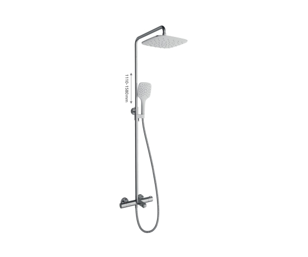 Sprchový sloup vanový Termo 300 - TE 092.00CR/WH Sprchový sloup vanový s termostaticko