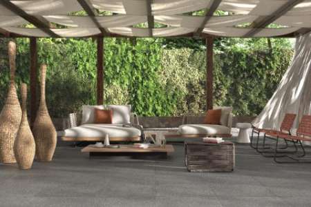 Dlažba jako kámen Castelvetro Konkrete Cenere 60x120cm - lze pokládat i na terče