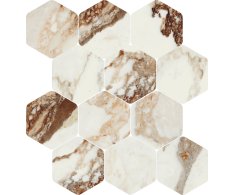Ascot Kobe Mosaico Esagona T12 Calacatta Viola 30x34,7 Nat. Rett.