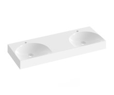 Dvojumyvadlo Lite 120, s otvory pro baterie, bez přepadu - Dvojumyvadlo Lite 120, s otvor