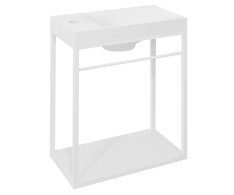 Sapho Crest Konzole S Policí, 39,5x45x21,7cm, Bílá Mat