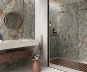 Dlažba jako mramor ABK Sensi Signoria Roma Imperiale 120x120 Lux. Rett. - modrá