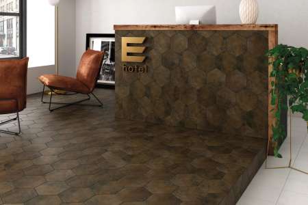 Šestihranná luxusní dlažba do hotelu - Equipe Oxide Negro