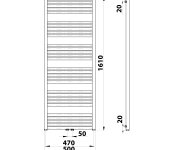 Bruckner Grunt Otopné Těleso Rovné 500x1610 Mm, Středové Připojení, Bílá