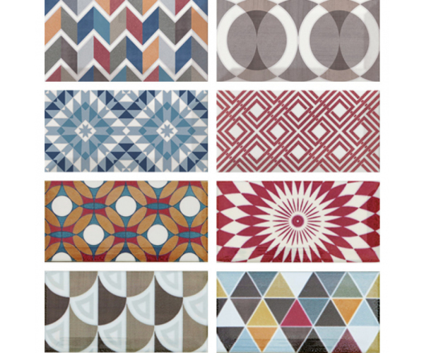 Vzorovaný obklad Equipe Metro Patchwork Colours 7,5x15