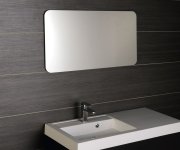 Sapho Ishape Zrcadlo S Broušenou Hranou 100x50cm, Zakulacené Rohy, Cu Free