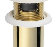 Omp Tea Umyvadlová Výpust 5/4“, Click-clack, Velká Zátka, Max 80mm, Zlato