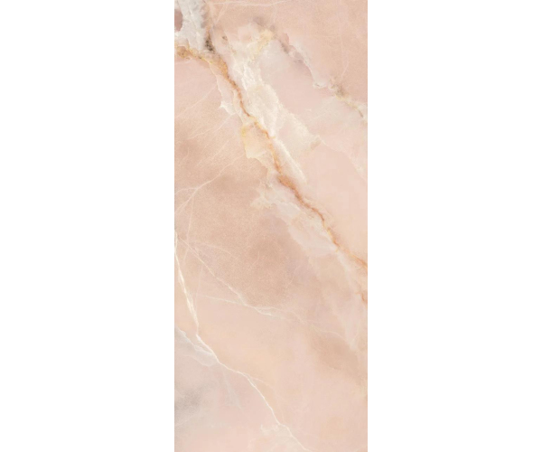 Dlažba jako mramor Coem Wide Gress 280 Onice Effect Misty Rose 120x280 Luc. Rett. - růžová