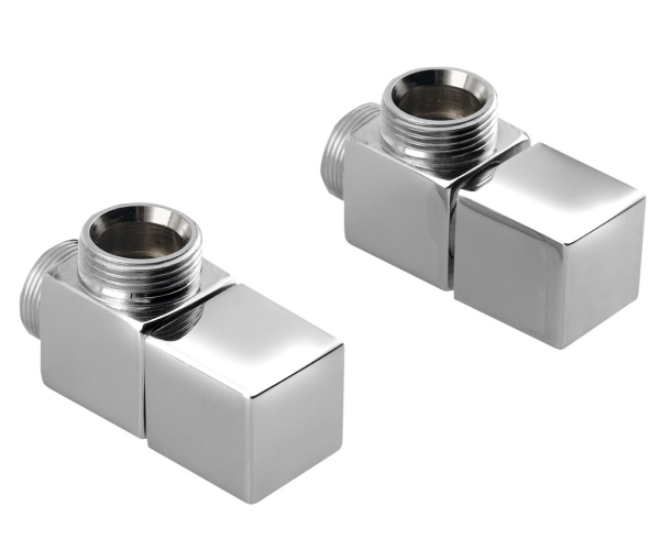 Sapho Cube Připojovací Sada Ventilů Ruční Rohová, Chrom