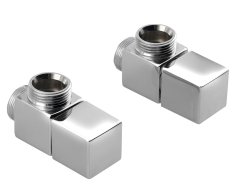 Sapho Cube Připojovací Sada Ventilů Ruční Rohová, Chrom