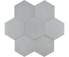 Deceram Albatross Hex Grey 17,5x20,2 Deco Random MIX
