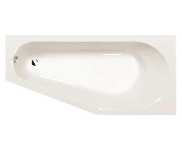 Polysan Tigra R Asymetrická Vana 170x80x46cm, Ivory