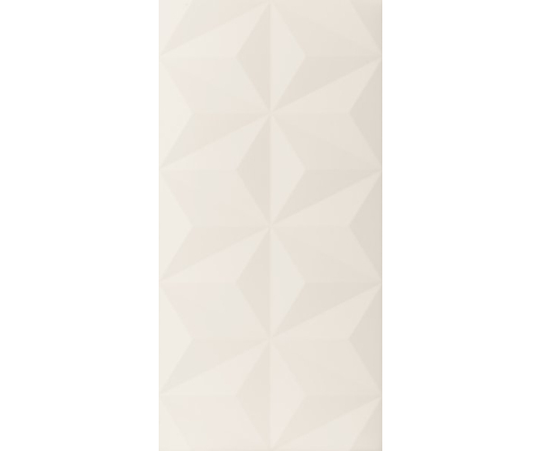 Vzorovaný obklad Marca Corona 4D Diamond White Matt 40x80  - bílá