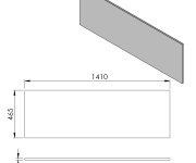 Sapho Cirasa/ezara Deska Dtdl 141,1x1,8x46,5cm, Dub Cuneo