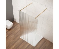 Gelco Vario Gold Matt Jednodílná Sprchová Zástěna Do Prostoru, Sklo Nordic, 700 Mm