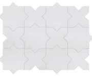 Dlažba Equipe Porto Cross Oxford Gray 12x12 - bílá