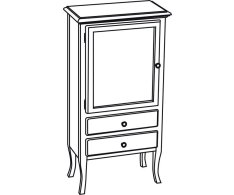 Sapho Retro Skříňka 60x120x38cm, Starobílá, Levá