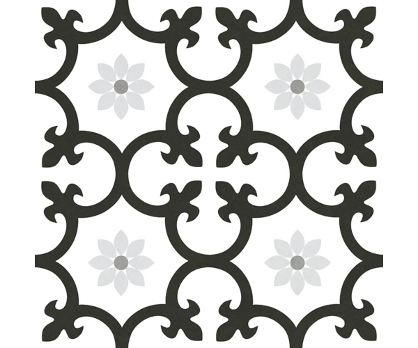 Retro dlažba Codicer Dalia Black 25x25