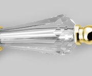 Sapho Kirké Crystal Stojánková Umyvadlová Baterie S Výpustí, Páčka Krystal, Zlato
