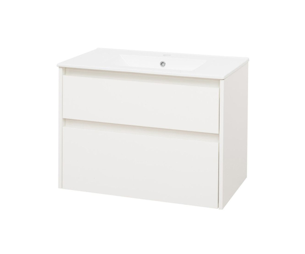 Mereo Opto, Koupelnová Skříňka S Keramickým Umyvadlem 81 Cm, Bílá