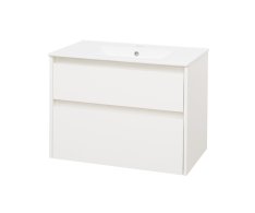 Mereo Opto, Koupelnová Skříňka S Keramickým Umyvadlem 81 Cm, Bílá
