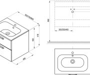 Skříňka Chrome II pod umyvadlo - SD Chrome II 60 skříňka pod umyvadlo bílá, madla bílá X000001776