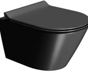 Gsi Kube X Závěsná Wc Mísa, Geniusflush, 36x50cm, černá Dual-mat