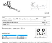 Vanová Stěnová Baterie Do Bytového Jádra S Plochým Ramínkem A Přepínačem, Rozteč 150 Mm - Chrom - Zora ZRBJ-RF150