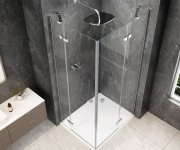 Polysan Globe Chrome Obdélníkový Sprchový Kout 1100x800mm, Rohový Vstup, čiré Sklo