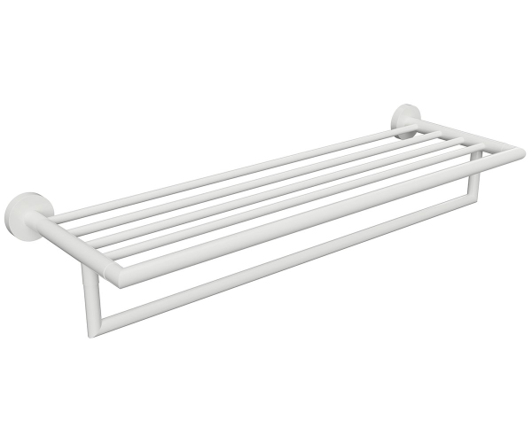 Sapho X-round White Polička Na Ručníky S Hrazdou 500mm, Bílá Mat