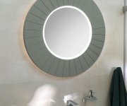 Sapho Lumiro Strip Kulaté Zrcadlo S Led Osvětlením V Rámu ø 90cm, Verde