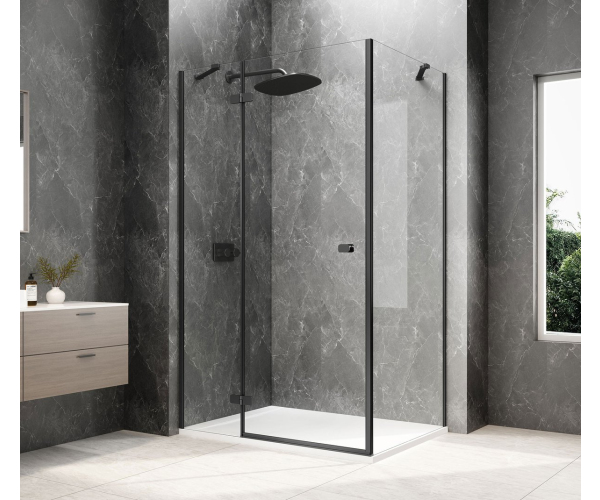 Polysan Globe Black Obdélníkový Sprchový Kout 900x1000mm, čiré Sklo, Levé