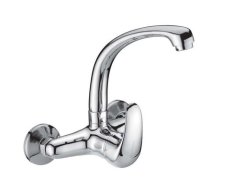 Dřezová Stěnová Baterie S Horním Litým Ramínkem, Rozteč 150 Mm - Chrom - Perla