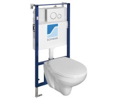 Sapho Závěsné Wc Taurus S Podomítkovou Nádržkou A Tlačítkem Schwab, Bílá