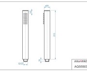 Acs55038 - Radius H, 1-polohová Ruční Sprcha, Kovová AQS55038