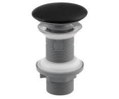 Isvea Umyvadlová Výpust 5/4“, Click-clack, Keramická Zátka, 20-70mm, černá Mat