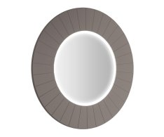 Sapho Lumiro Strip Kulaté Zrcadlo S Led Osvětlením V Rámu ø 75cm, Agila