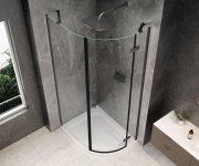 Polysan Globe Gun Metal čtvrtkruhový Sprchový Kout 800x1000mm, čiré Sklo, Pravé