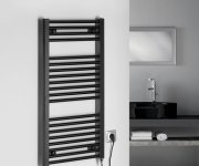 Aqualine Direct-e Elektrické Otopné Těleso Rovné 450x960 Mm, 300 W, černá
