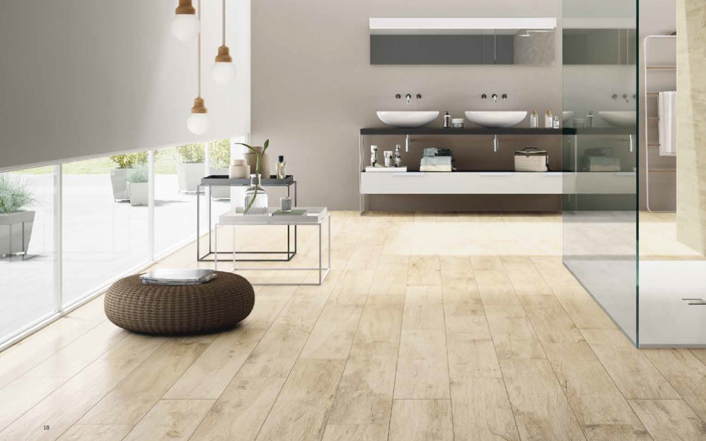 Realizace DLAŽBA interiér imitace dřevo Castelvetro Woodland Almond