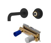 Sapho Ultramix Tělo Podomítkové Dvouprvkové Umyvadlové Baterie, Hubice 15cm, černá Mat
