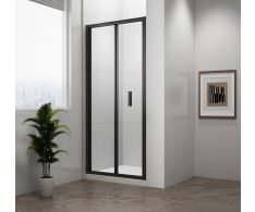 Polysan Easy Black Sprchové Dveře Skládací 900mm, čiré Sklo