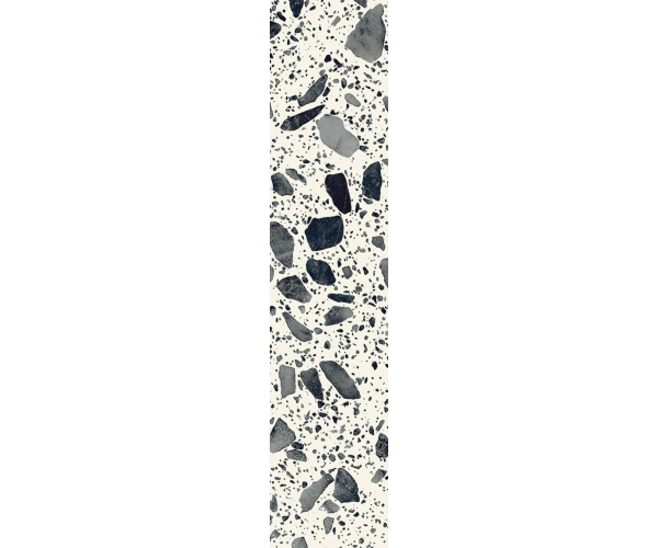 Dlažba jako terrazzo Sant Agostino Iro Next Black 6,5x30 Silk. Rett.