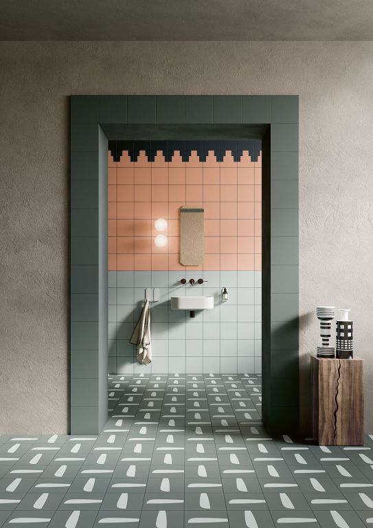 Realizace Designová koupelna s obklady a dlažbou ze série Fioranese Italian Landscape.