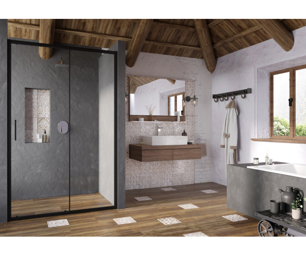Sprchové dveře Blix Slim BLSDP2 - BLSDP2 110, černá+transparent