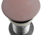 Sapho Umyvadlová Výpust 5/4“, Click-clack, Betonová Zátka, 10-80mm, Růžová Mat