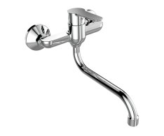 Mereo Dřezová Nástěnná Baterie, Zuna, 150 Mm, S Ramínkem Trubkovým ø 18 Mm - 300 Mm, Chrom