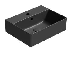 Gsi Kube X Keramické Umyvadlo 45x35cm, Broušená Spodní Hrana, černá Mat