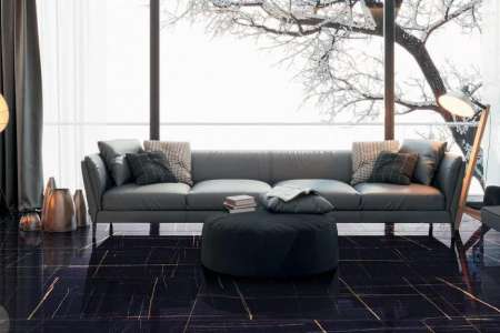 Černá dlažba jako mramor Deceram I Marmi Urban Black 60x120