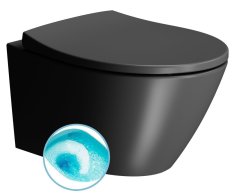 Gsi Modo Závěsná Wc Mísa, Swirlflush, 37x52cm, černá Dual-mat
